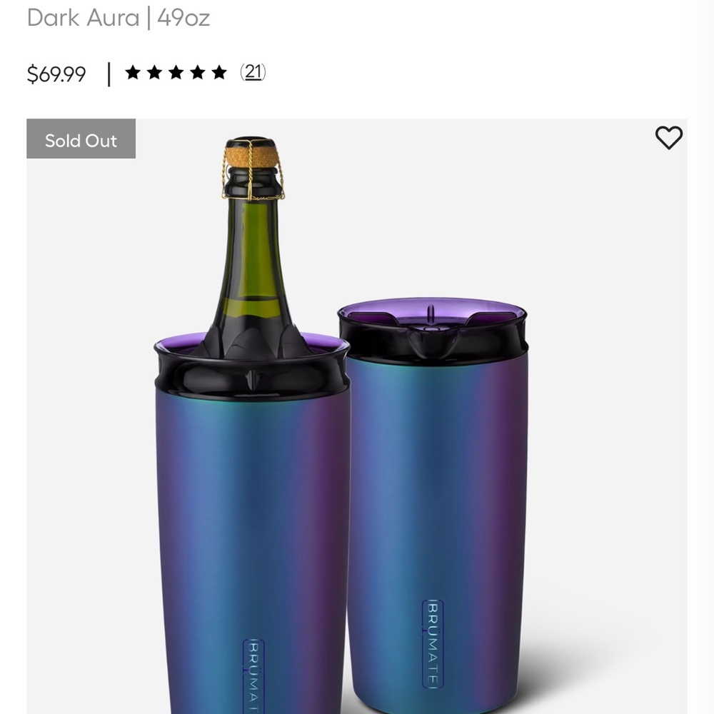 Brumate Togosa Wine Chiller&Leakproof Pitcher fits wine champagne liquor bottles